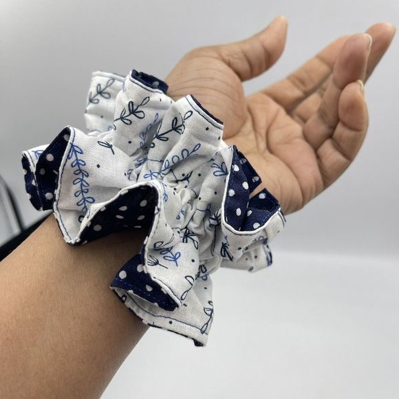 Oversize Women Reversible Scrunchie Elastic Hairbands Hair Ties XL Charmeuse - Picture 2 of 13